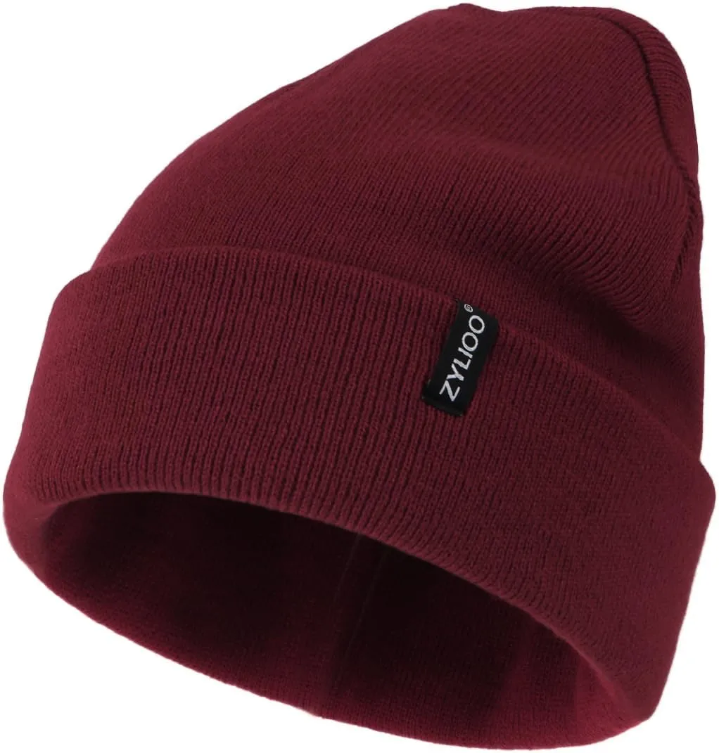 XXL/XL/L/M/S Beanie Hats,Plus Size Cuffed Knitted Hats,Large Ribbed Skull Cap for Big Heads,Small Winter Watch Cap