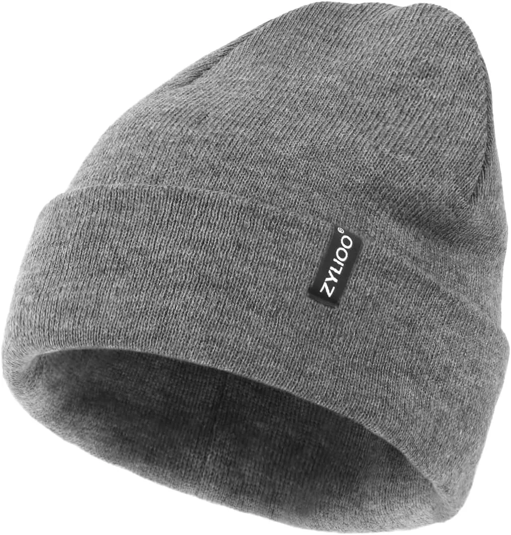 XXL/XL/L/M/S Beanie Hats,Plus Size Cuffed Knitted Hats,Large Ribbed Skull Cap for Big Heads,Small Winter Watch Cap