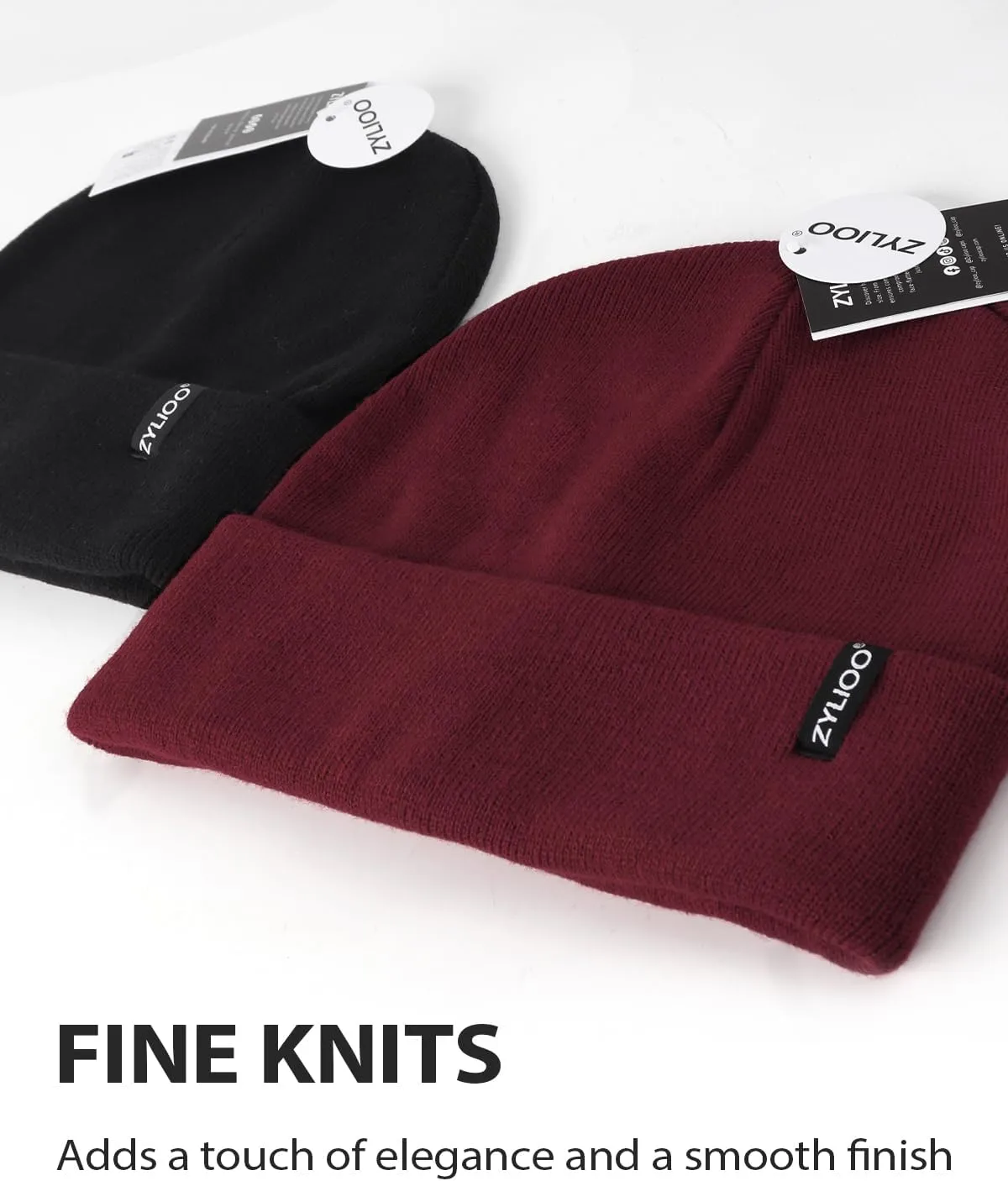 XXL/XL/L/M/S Beanie Hats,Plus Size Cuffed Knitted Hats,Large Ribbed Skull Cap for Big Heads,Small Winter Watch Cap