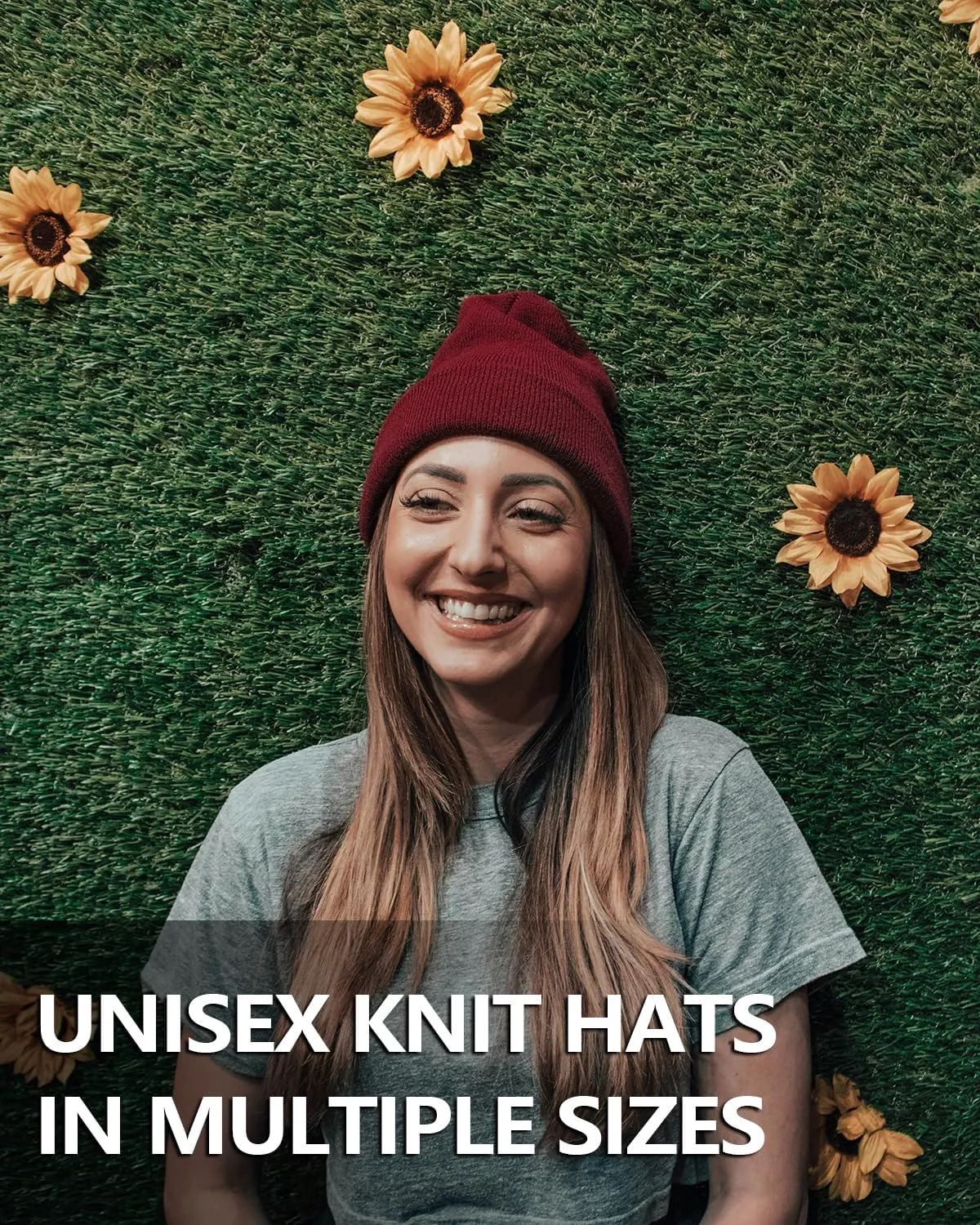XXL/XL/L/M/S Beanie Hats,Plus Size Cuffed Knitted Hats,Large Ribbed Skull Cap for Big Heads,Small Winter Watch Cap