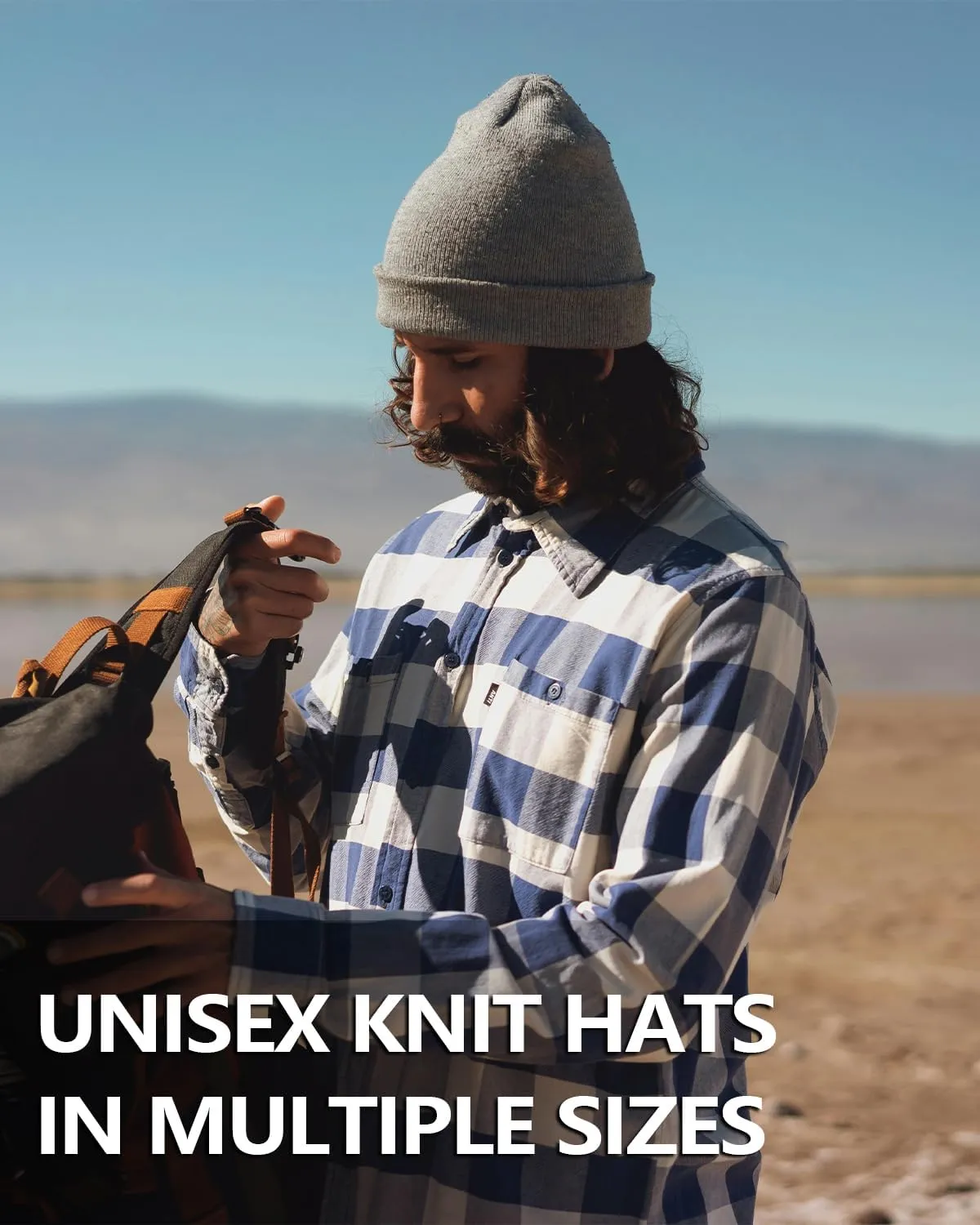 XXL/XL/L/M/S Beanie Hats,Plus Size Cuffed Knitted Hats,Large Ribbed Skull Cap for Big Heads,Small Winter Watch Cap