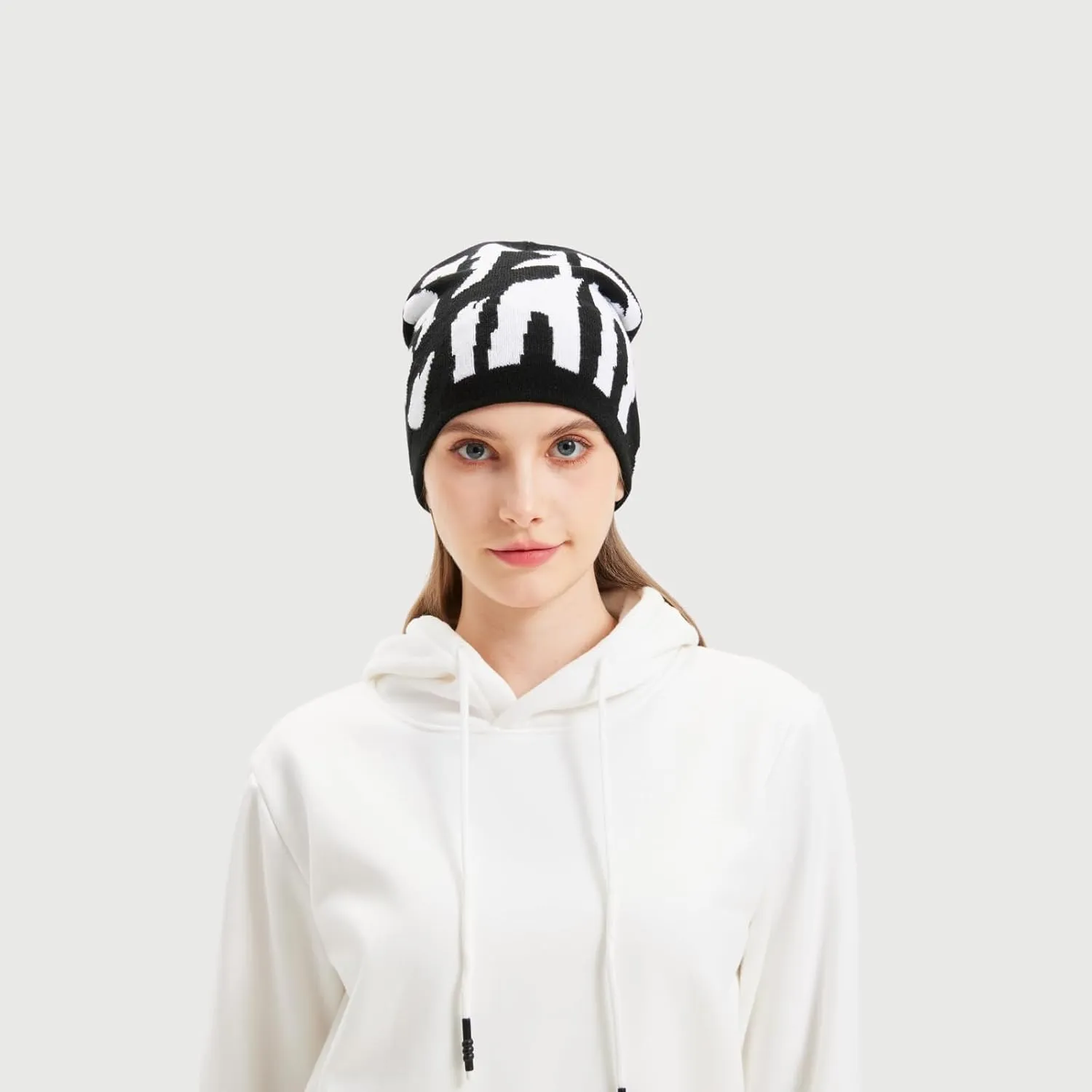 Y2K Beanie Hat for Men & Women Trendy Soft Stretchable Winter Cap, Star Design Warm Cold Weather Accessory